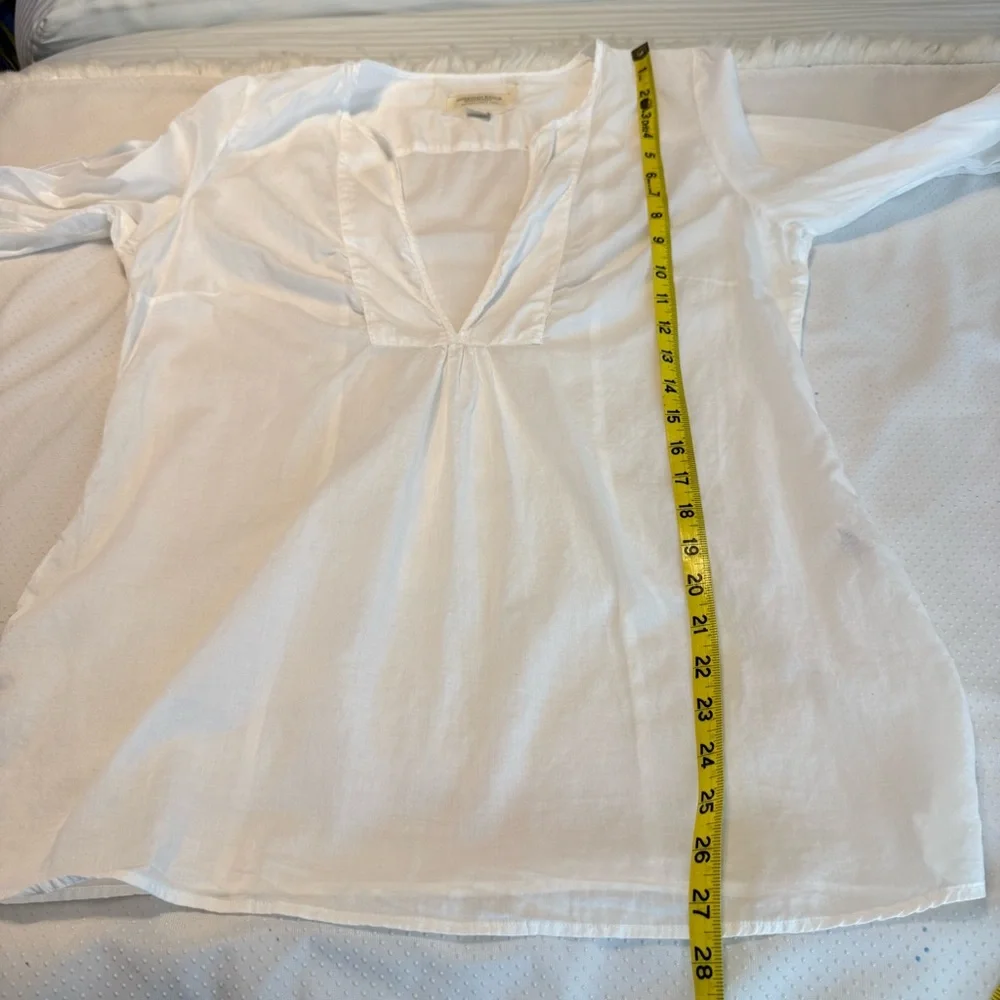 American Eagle Outfitters Lightweight White Cotton Blouse Top Boho Beachy Sz 14 - Picture 9 of 10